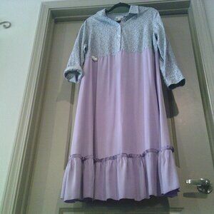 XL Shabby Chic Upcycled Midi Dress
